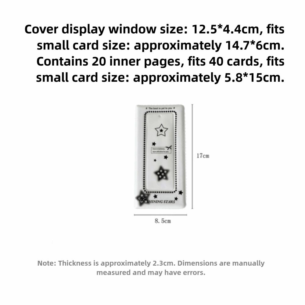 New PVC Photocard Binder Album Stars with 20 Inner Sheets Kpop Hollow Photo Card Book Holder Collecting Idol Card Holder