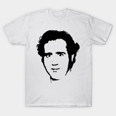 Asian Size Men Print T-shirt Andy Kaufman No-Cut Heat Transfer Print Cotton Tshirt