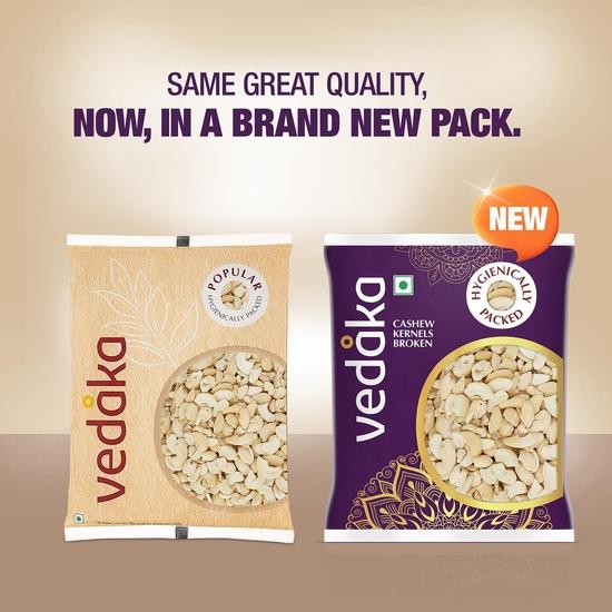 Vedaka Cashews - Gebrochen | 200g | Glutenfrei & Pflanzliches Protein | Premium Kaju Nüsse