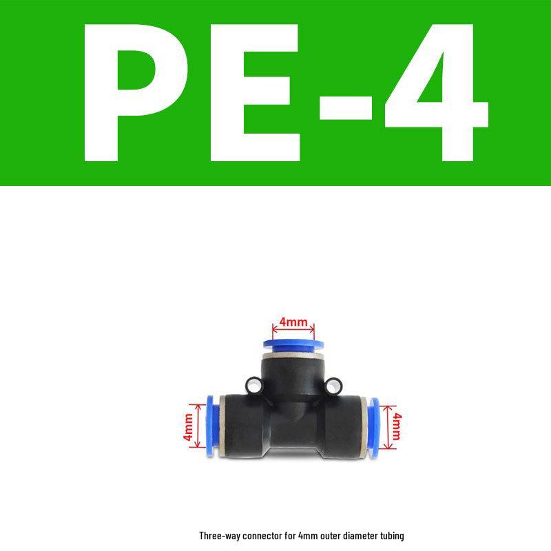 

Пневматический Т-образный редукционный быстроразъем для полиэтиленовых труб (4-14мм)