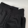 Adidas Buchstabendruck Kordelzug Cropped Sporthose Damen Hose Schwarz AJ4586
