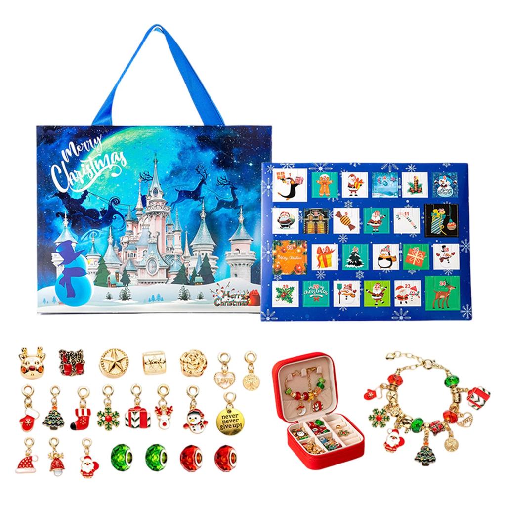 The 24-grid Calendar Arrival Series Of Bracelet Accessories Christmas Surprise Blind-box