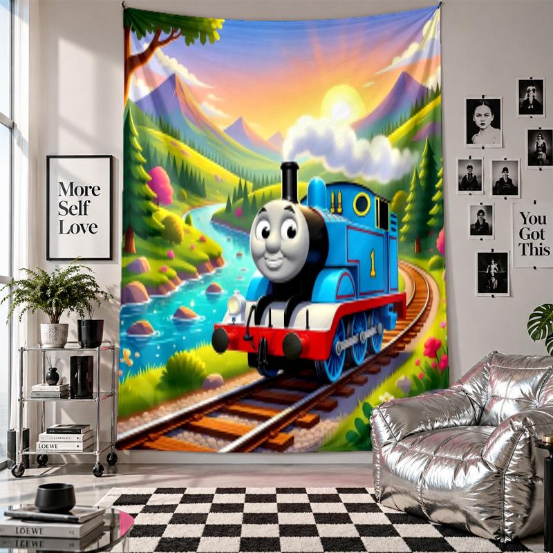 Wall TapestryThomas & Friends Art Hanging Cloth Decorative Background Cover for Room Decoration