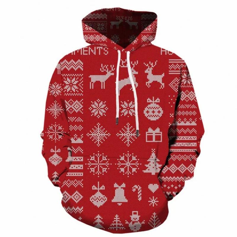 2024 Casual men's Hooded Sweatshirt Fashion 3D Printed Long Sleeve Pullover Autumn And Winter Holidays Oversized men's Hoodies