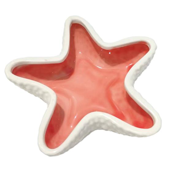 Shell Jewelry Tray, Ceramic Compact Storage Dish, Durable Scratch-Resistant Organizer, for Rings Earrings Necklaces Bracelets Watches