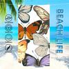 Towel Textile Bathrobe Beach Quick-Drying White Swallowtail Black Lightweight Portable Camping Sequined Butterfly Pool Travel