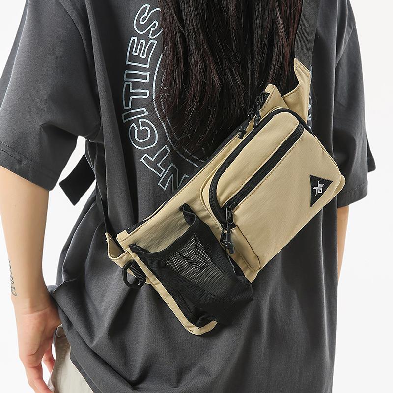 Men's Camping Shoulder Bag Outdoor Riding Hiking Mobile Phone Chest Bag Water Cup Bag
