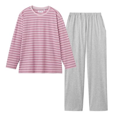 Gunze MF8215 Langarm Gestreifte Damen-Hose, Jersey,