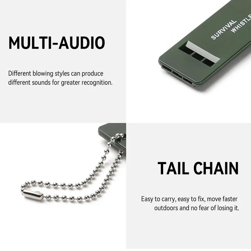 1PC High Decibel Survival Whistle Portable Outdoor Multiple Audio Whistle Camping Emergency Hiking Accessories Tactical Tools