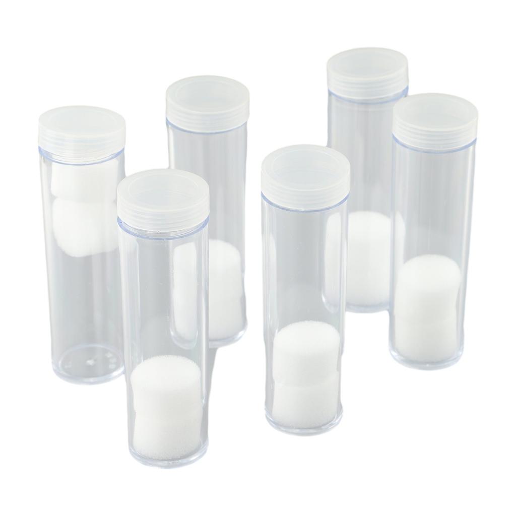 Hold 40 Coins Coin Collection Box Plastic Protection 10 Pieces Clear