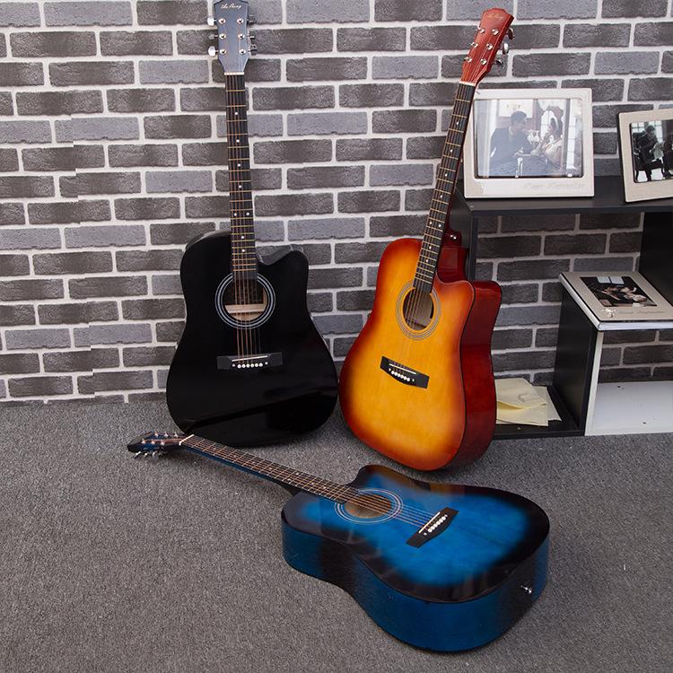 Bright Matte 41-Inch Folk Guitar - Perfect for Beginners