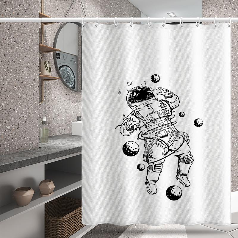 Perdea de duș îngroșată, rezistentă la apă, rezistentă la mucegai, Perdeau despărțitor de duș.