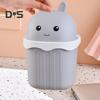 Desktop Trash Can with Lid Large Capacity Cartoon Shape Rectangle Creative Mini Garbage Can Waste Basket