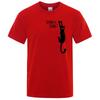 Summer T-shirt for Male Funny Cat Printed Hang in Here Cute T-shirts Men Cotton Short Sleeve Top Tee Shirts Casual O-Neck Tops
