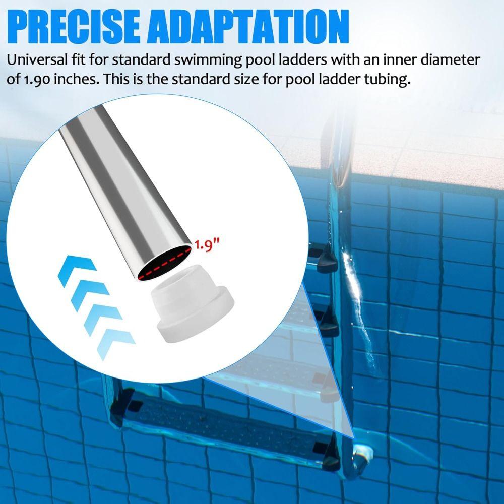 Rubber Pool Ladder Bumpers White Ladder Foot Covers New Inground Pool Accessories