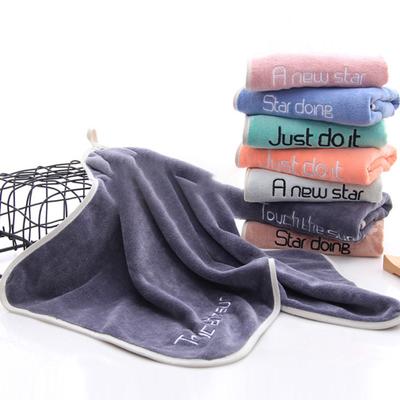 35x75cm Mikrofaser Handtuch Haushalt Bad Einfarbig Schnell Trockenes Haar Handtuch Frauen Handtuch Saugfähiges Gesicht Handtuch