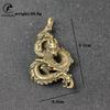 Vintage Copper Chinese Zodiac Dragon Statue Ornaments Brass Animal Miniatures Figurines Desk Car Keychains Decorations Craft