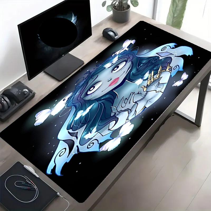 Corpse Bride Print Mouse Pad, Anti‑Slip Desktop keyboard Mat, for PC Laptop Gaming Working Daily Use, Cool Festival Surprise Gift
