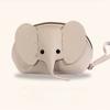 Cute Elephant 1pc Coin Purse with Wrist Strap Artificial Leather Zippered Pouch, Large Capacity Storage for Coins, Lipstick, Bank Cards Key Organizer