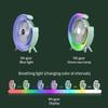 USB Loop Color Desktop Small Fan 180° Up and Down Adjusts Three Levels of Wind Power and Five Levels of Lights