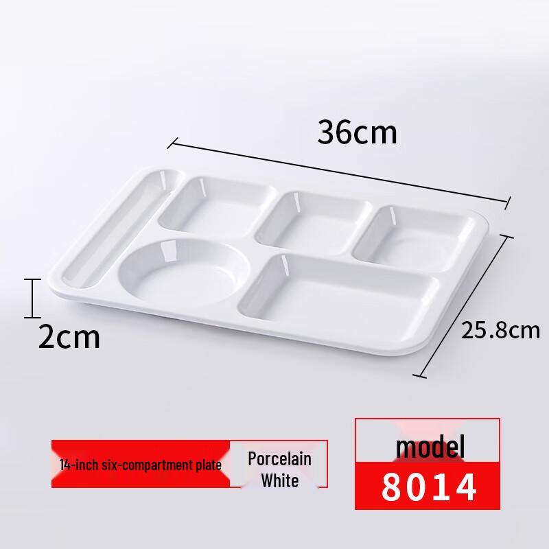 Divided Melamine-Style Plastic Meal Plate