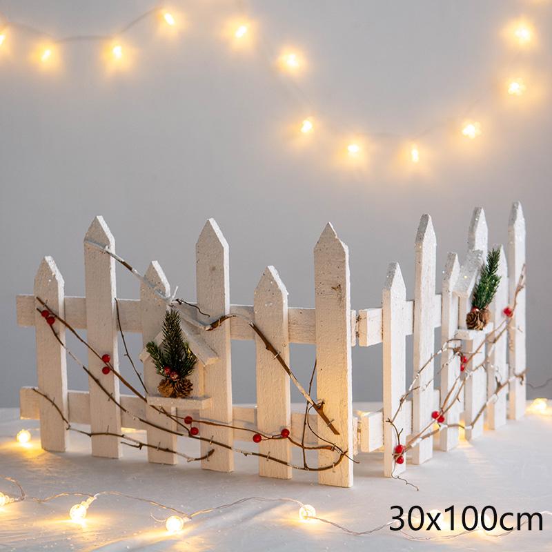 Luminous Wooden Cabin Christmas Decoration Ornament for Shopping Mall Windows