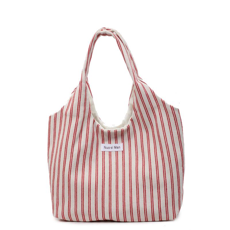 Canvas Bag Women's 2025 New Popular Summer Fashion Student Class Commuting Shoulder Bag Large Capacity Tote Bag