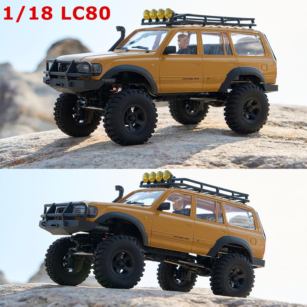 1/10 FCX10 FCX18 LC80 PRO Land Cruiser Brushless RC Crawler 4WD Brushless Toyota LC80 Simulation Crossing Climbing Car Model