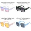 Trendy Pink Lens Square Sunglasses With Uv Protection For Summer Outings And Events