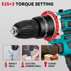 ONEVAN Electric Impact Drill 25+3 Torque 500W Cordless Electric Screwdriver Woodworking Power Tool For Makita 18V Battery Pin