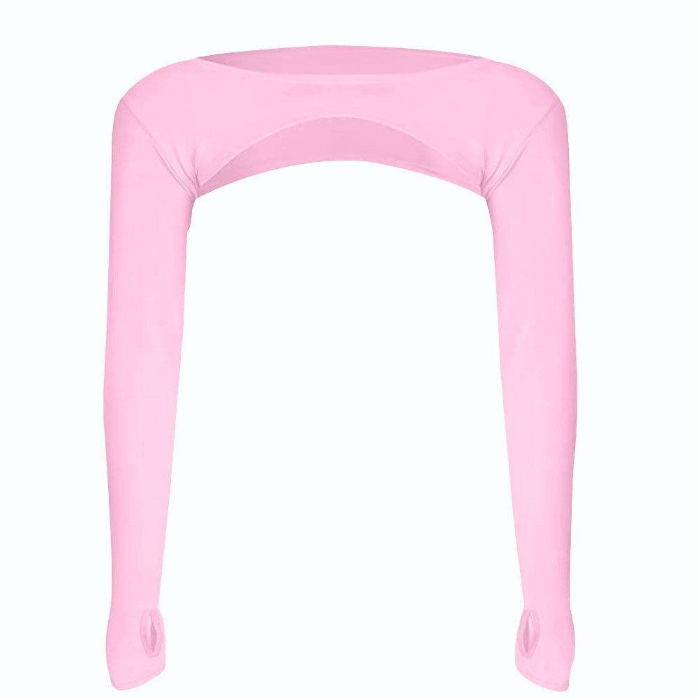 UV Protection Sunscreen Arm Sleeves Solid Color Long Sleeves Shawl Summer Ice Silk Sleeves Golf