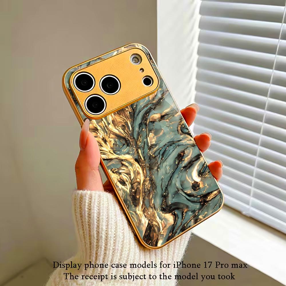 Texture Exquisite Bestseller Phone Case Electroplated Glass PhoneCase for iPhone 17 16 15 14 13 12 11pm Pro Plus tablet case