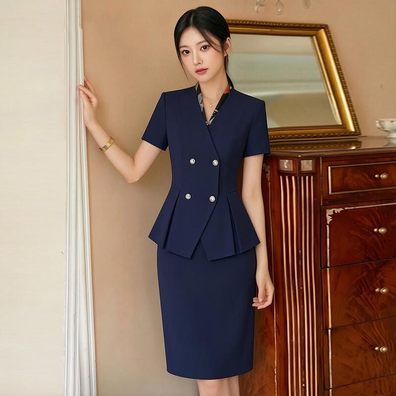 Women s Summer Short Sleeve Professional Suit 2XL