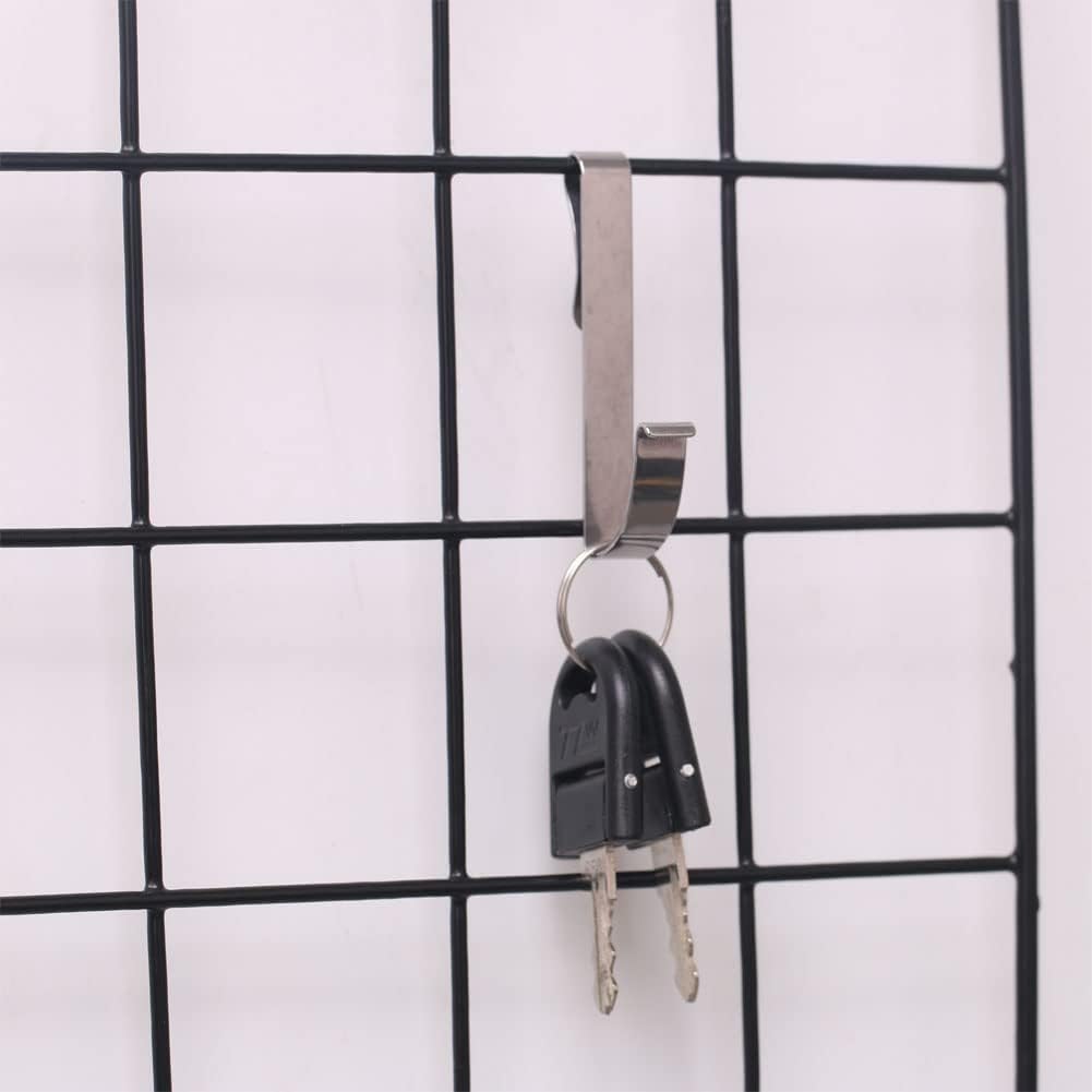 20 Pack Stainless Steel J Shaped Hook, Hanging Sink Grid Hook, Wire Rack Hook, Kitchen, Bedroom, Office, Wire Shelf