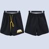 Mens Hip Hop Drawstring Shorts With Reflective 3M Letter Print Loose Fit Streetwear Cargo Jogger Pants