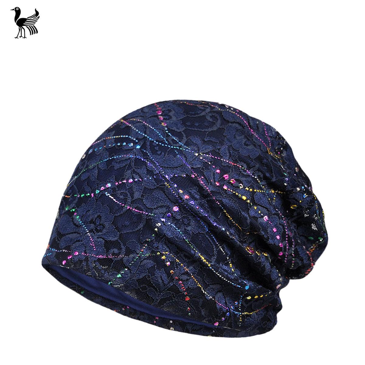 

Шапка-ушанка для родов, тонкая, женская, весна и осень, дышащая, солнцезащитная, свободная, маленькая, кружевная, сумка-шляпа Elastic/capped сапфировый