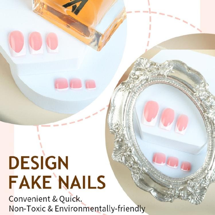 Timeless French Nude Press On Nail Set 48Pcs Short Acrylic False Nails Nail Decorations for a Salon Quality Look