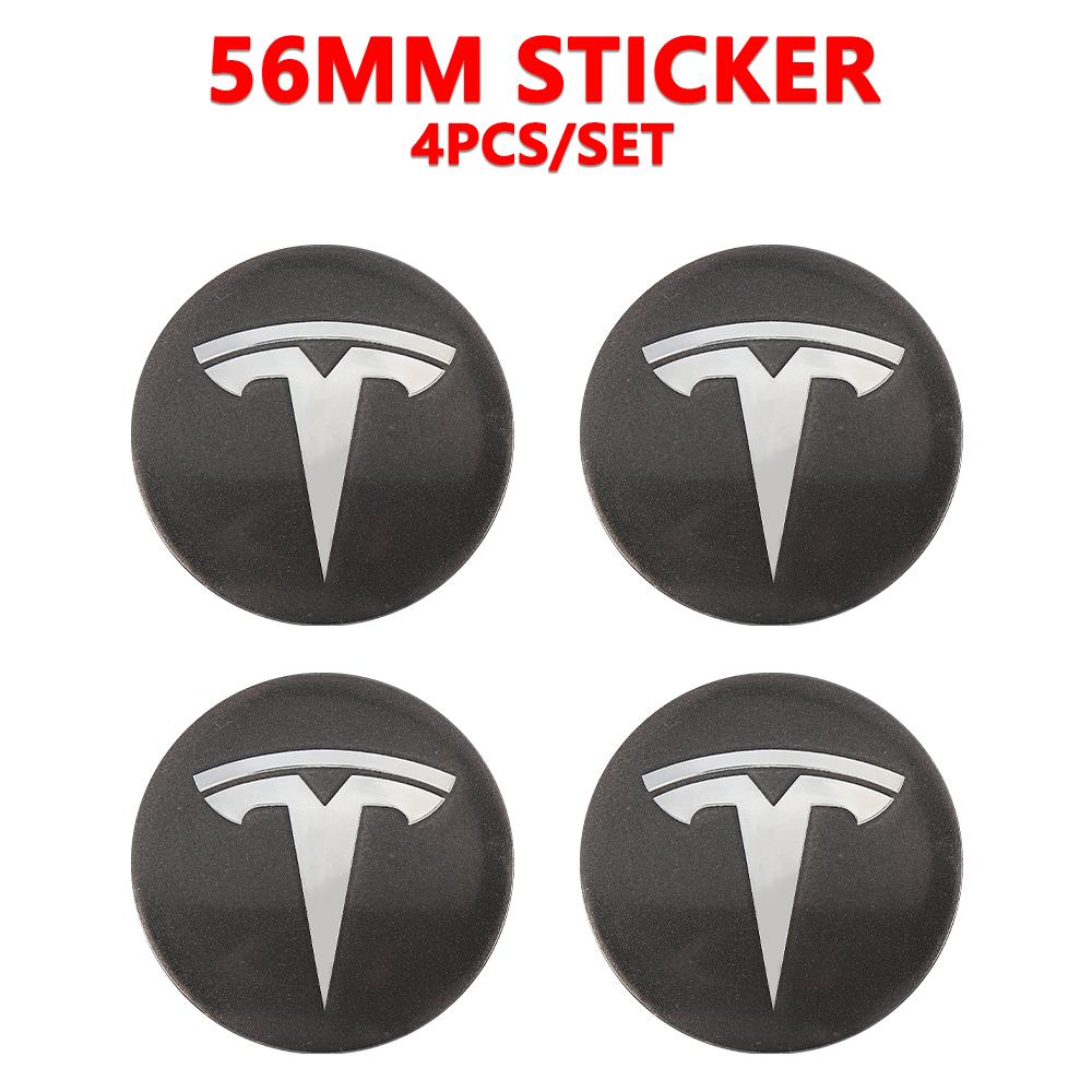 4Pcs 56mm Car Wheel Center Hub Caps Emblem Sticker for For Tesla Model 3 Y S X 2021 Roadster Cybertruck Juguete WYE K80 SpaceX