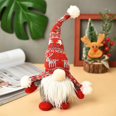 Santa Claus Doll Tabletop Ornament Faceless Doll Standing Doll Window Scene Arrangement Christmas Decorations