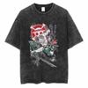 One Piece ONE PIECE Luffenica Street Vintage Old Cotton Washed Short Sleeve T-Shirt Harajuku Top Men