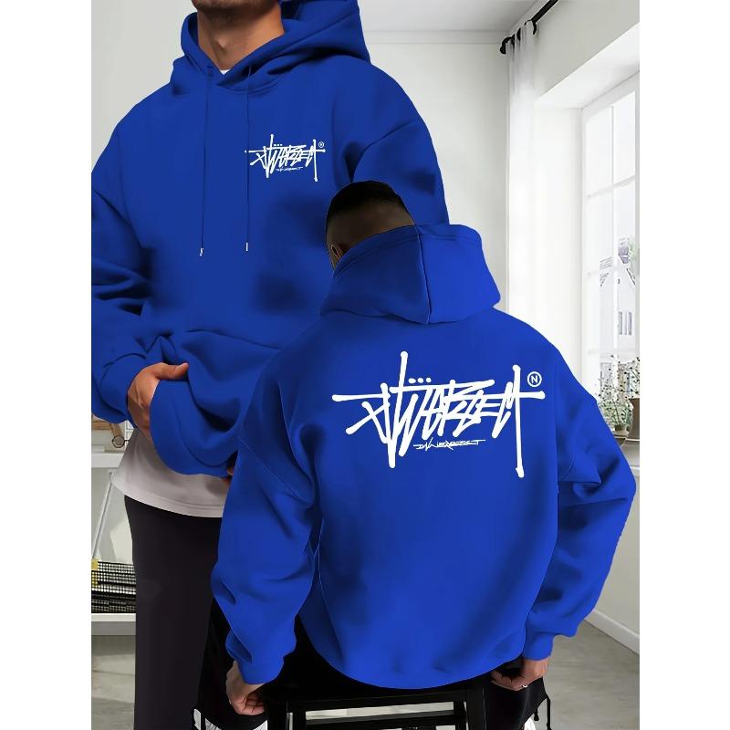 Top Loose Simple Sweatshirt Fashion Print Hoodies Sweatshirts Men’s