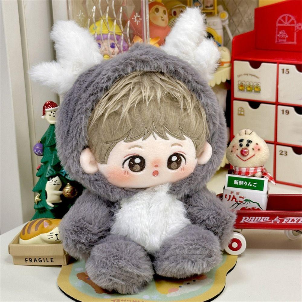 Mini Idol Doll Outfit Cartoon Doll Overall Suit Cute Cotton Doll Clothes for 10cm/20cm Cotton Doll