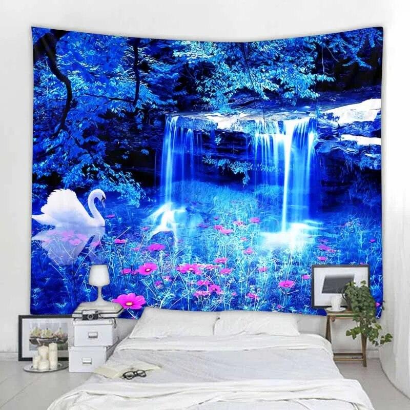 

Настенный гобелен с тропическими джунглями и животными, украшение для дома, гобелен, пляжное полотенце, коврик для йоги, гобелен 230x180cm