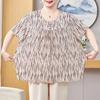 Plus Size 3XL-8XL Summer Casual Blouses for Women Tops Loose Vintage Clothes Oversize Short Sleeve Shirt