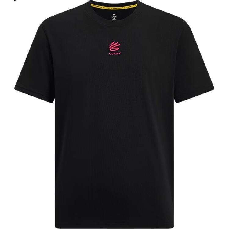Under Armour Curry Tour Graphic T-shirt Black Pink Men s 6003083-001 XXL