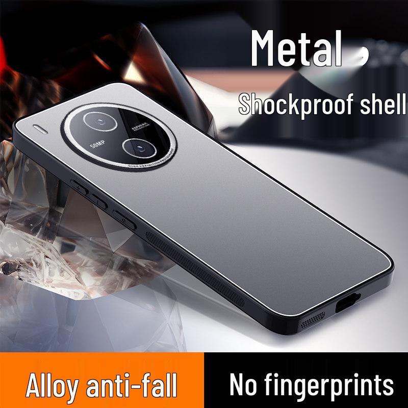 Metal Matte Protective Phone Case for Vivo Y600 Pro with Silicone Full Coverage and Lens Protection