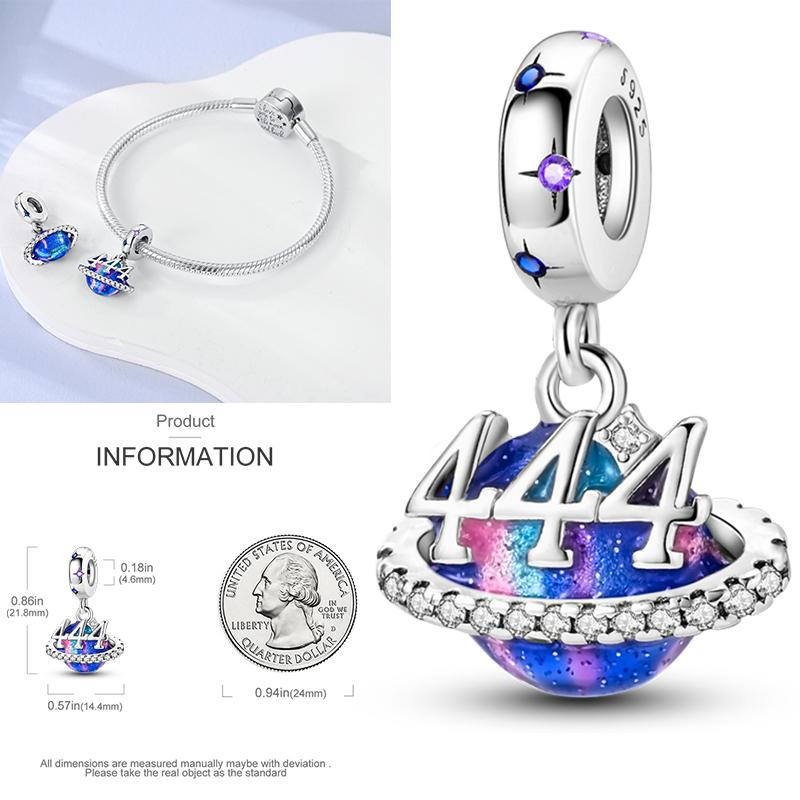 Charms Bead Copper Starlit Sky Moon Sun Earth Universe Charm Fit Bangle Bracelet Necklace Diy Jewelry