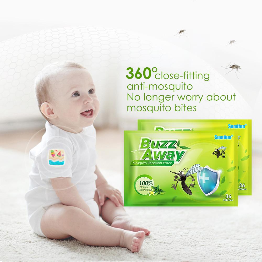 Sumifun 36 Klistremerker/pose Sommer Tegneserie Ikke-vevde Stoffer Vegetabilsk Olje Myggmiddelplaster Urteplaster