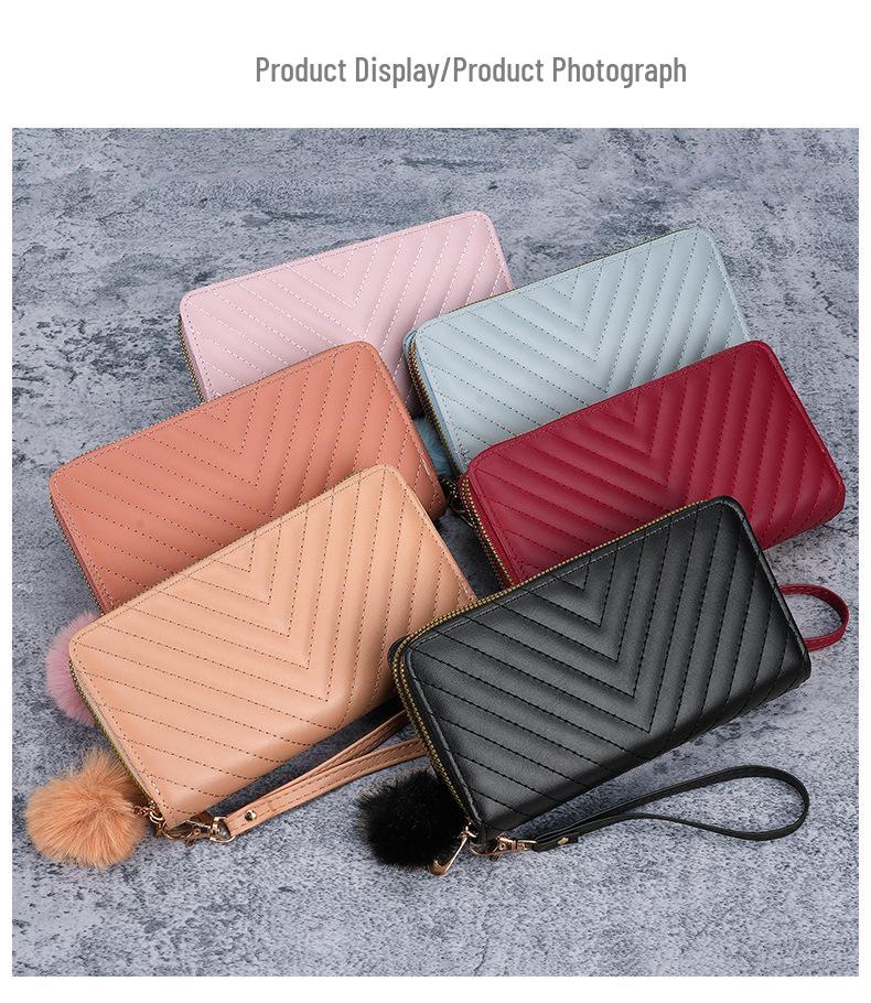 Women's Embroidered Long Wallet Clutch, 2024 Korean Summer/Autumn Edition, with Multi-Card Slots