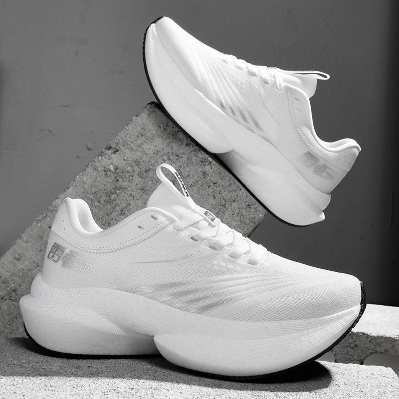 Men Running Shoes Marathon Carbon Board Speciality Sports Breathable Lightweight Women's Athletic Nonskid Sneakers